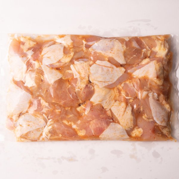画像1: 味付鶏ももからあげ（生） 1kg（1パック） (1)