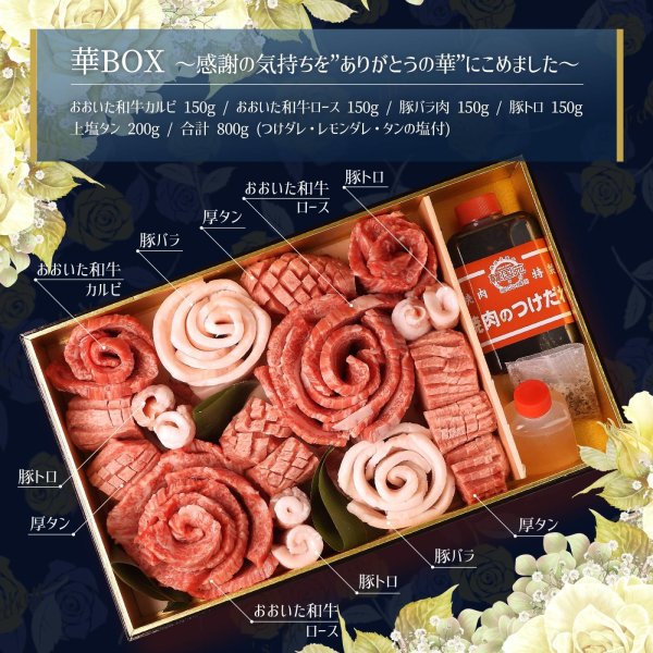 画像1: 【送料無料】華BOX〜目にも美しい豪華肉盛り〜 (1)